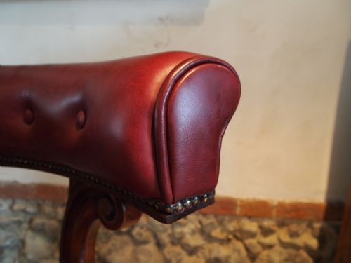 fig 2. Chair Early Victorian Mahogany and leather desk or library chair c1840