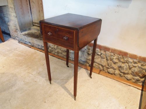 fig 1. Table Lamp sewing work table George III Mahogany c1810