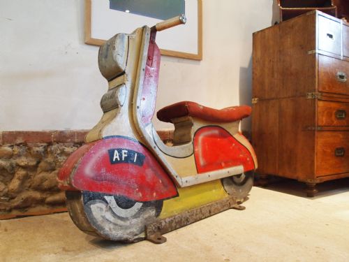 Fairground Rare 1950'S Scooter Carousel Motorbike Brighton Pier Wooden