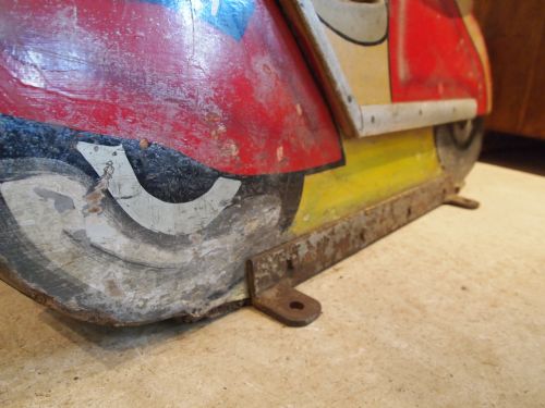 fig 2. Fairground rare 1950's scooter carousel motorbike Brighton pier wooden 