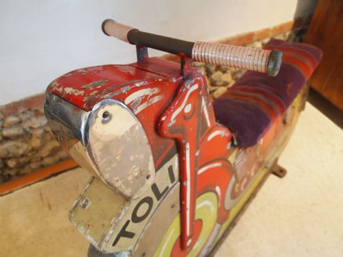 fig 1. Fairground ride rare Motorbike 1950's carousel bike Brighton pier