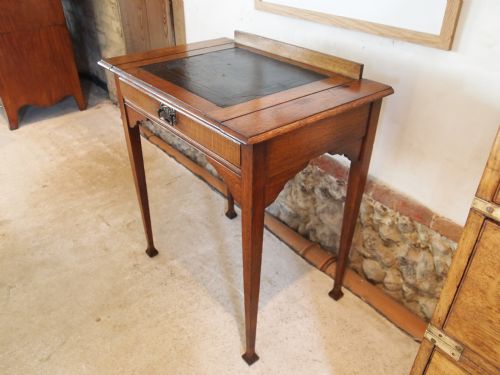 fig 1. Desk writing table Arts and Crafts Oak manner of Liberty c1900