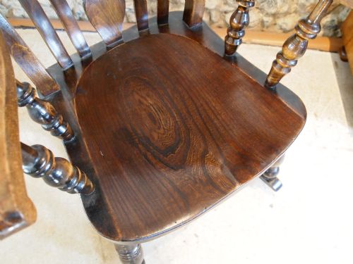 fig 1. Chair rocking chair Victorian Windsor Beech, Ash and Elm c1870