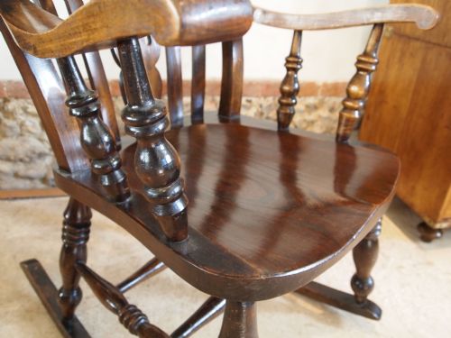 fig 2. Chair rocking chair Victorian Windsor Beech, Ash and Elm c1870