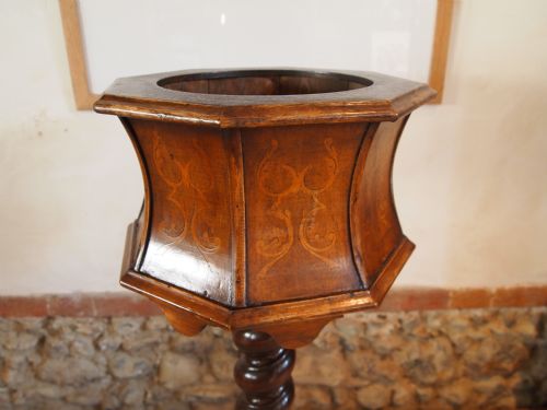fig 2. Jardinere stand Victorian period inlaid Oak Dutch c1880