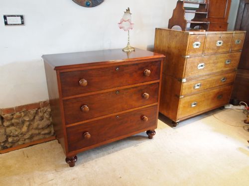 fig 1. Chest of drawers Victorian Mahogany small size c1890