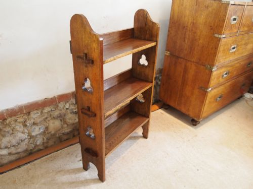 Bookcase Arts and Crafts Liberty and Co Oak Open Bookcase. C1907