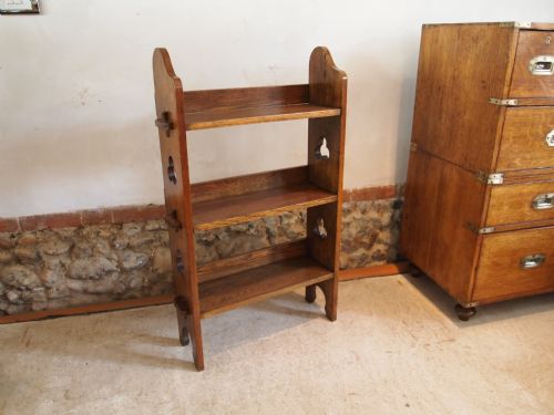 fig 1. Bookcase Arts and Crafts Liberty and Co Oak open bookcase. c1907