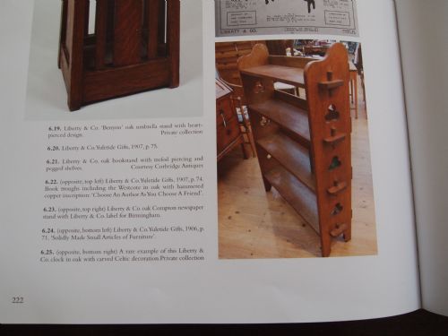 fig 3. Bookcase Arts and Crafts Liberty and Co Oak open bookcase. c1907