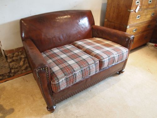 Sofa Settee Edwardian Leather Club Sofa C1905 (Matching Chairs on Other Listing)