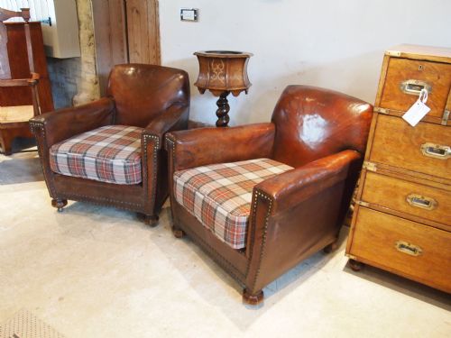 fig 2. Chairs Armchairs Edwardian Club leather a rare pair c1905 sofa on other listing