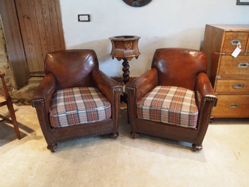 fig 3. Chairs Armchairs Edwardian Club leather a rare pair c1905 sofa on other listing