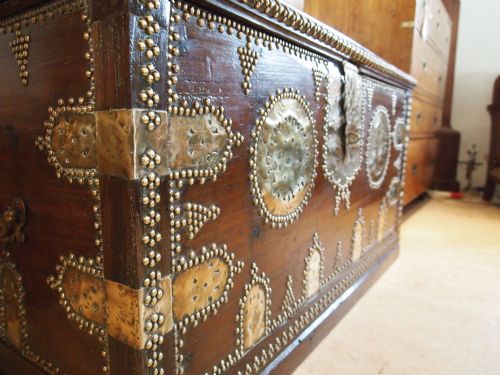 fig 1. Chest trunk coffer coffee table large Zanzibar chest Victorian period c1880