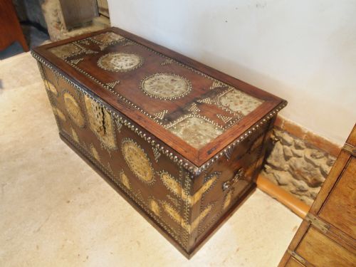 fig 2. Chest trunk coffer coffee table large Zanzibar chest Victorian period c1880
