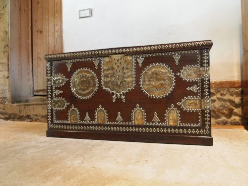 fig 3. Chest trunk coffer coffee table large Zanzibar chest Victorian period c1880