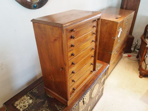 fig 1. Chest of drawers collectors chest specimen drawers Victorian Pine c1870