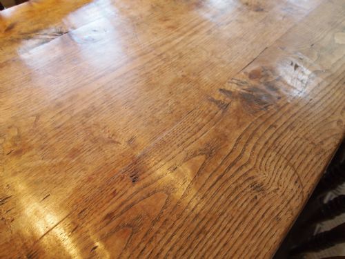 fig 1. Table English Oak refectory kitchen dining table c1920