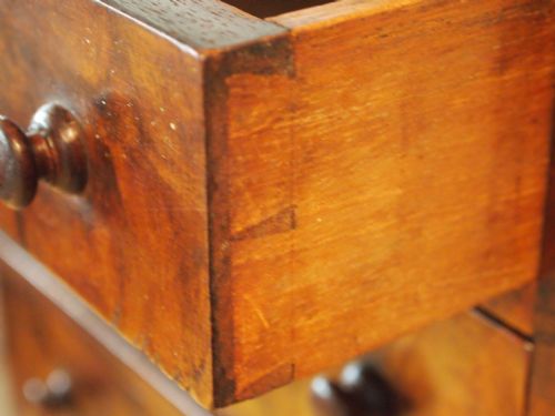 fig 2. Chest of drawers Victorian figured Walnut miniature apprentice chest c1880