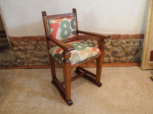Chair Rare Arts and Crafts Solid Oak Child's Chair C1900