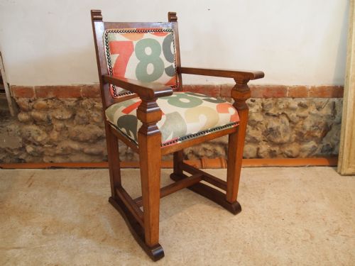 fig 2. Chair rare Arts and Crafts solid Oak child's chair c1900