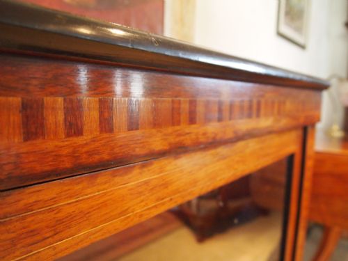 fig 1. Cabinet bookcase display Victorian Walnut and inlaid pier cabinet c1880
