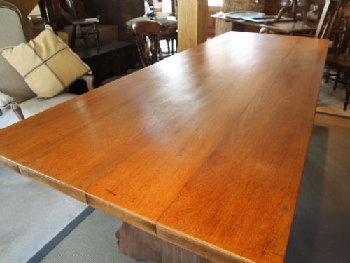 fig 2. Table solid Walnut refectory kitchen dining table seats 8 c1920