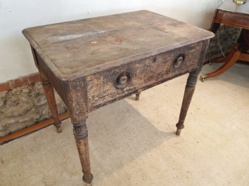 Table Solid French Walnut Victorian Period in Original Paint C1880