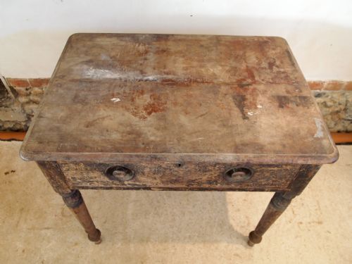 fig 2. Table solid French Walnut Victorian period in original paint c1880
