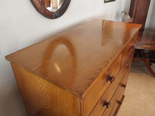 fig 1. Chest of drawers Victorian Arts and Crafts aesthetic solid Ash c1890