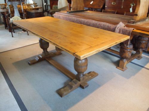 Table English Oak Refectory Kitchen Dining Table C1920