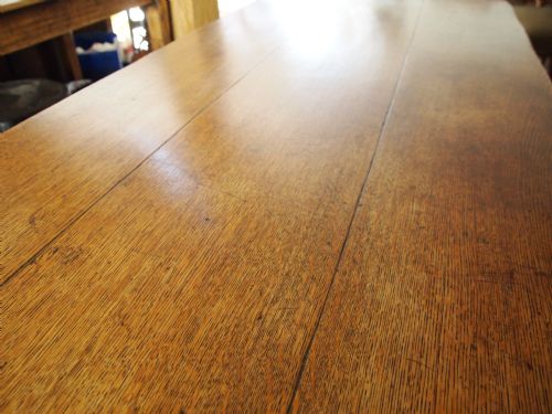fig 2. Table Arts and Crafts Gothic English Oak refectory dining table c1890