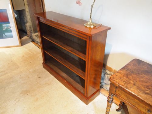 fig 1. Bookcase Victorian Mahogany adjustable shelves c1890