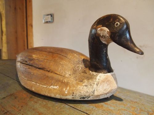 fig 1. Folk Art Decoy Canadian Goose Crisfield Maryland c1900