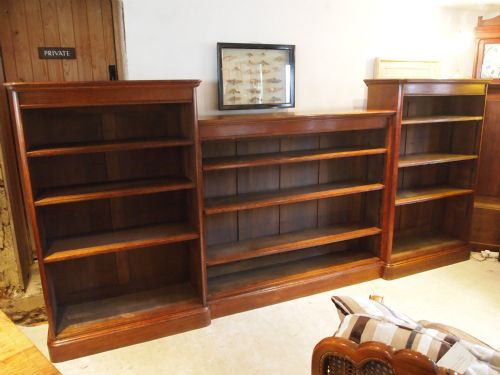 fig 1. Bookcase large Victorian Oak fully adjustable shelves c1880