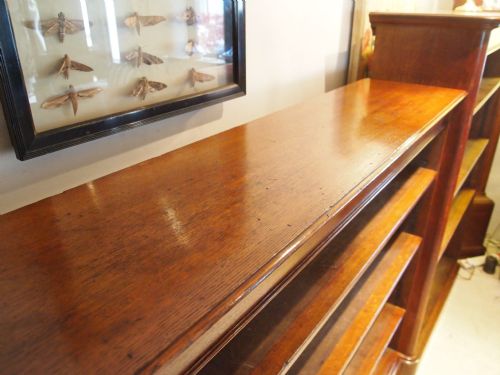 fig 2. Bookcase large Victorian Oak fully adjustable shelves c1880