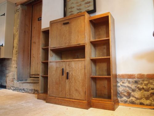 Bureau Bookcase Oak Heals Cotswold Style C1920