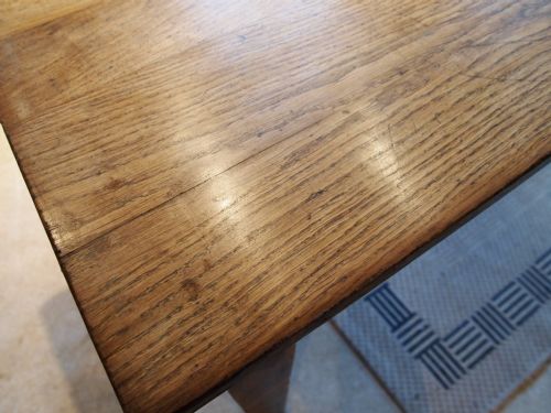 fig 1. Table Edwardian Oak refectory farmhouse dining kitchen table seats 8 c1900