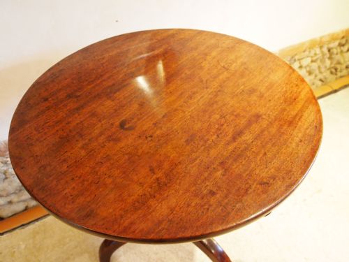 fig 1. Table fine quality George III Cuban Mahogany lamp side or wine table c1790