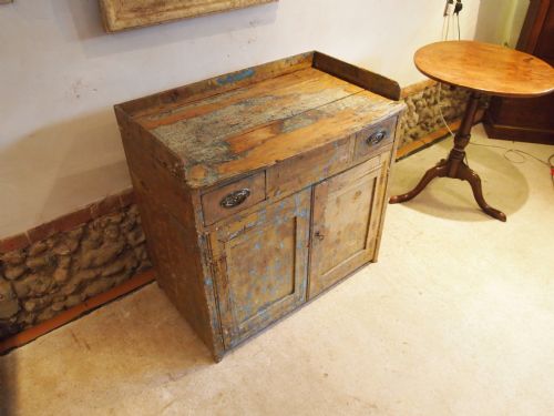 fig 2. Dresser Cupboard George IV Regency painted Pine c1820
