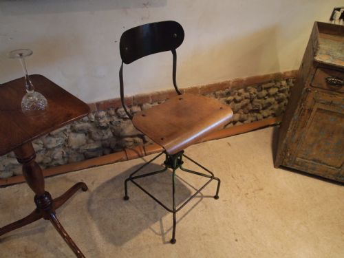Chair Machinist Chair Metal Industrial C1930