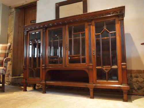 fig 1. Bookcase fine quality Victorian Walnut by Maple and co c1890