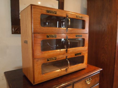 Cabinet Haberdashery Shop Display Chest of Drawers Oak C1920