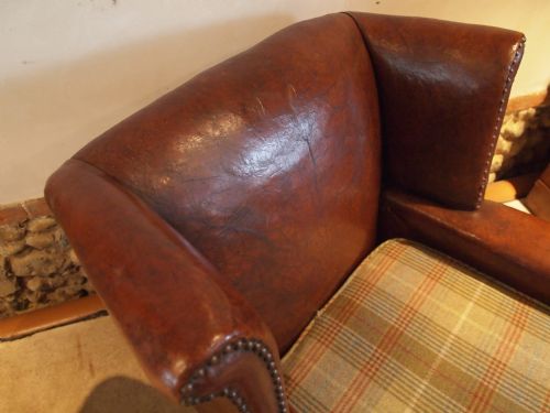 fig 3. Chair Edwardian leather club armchair c1900