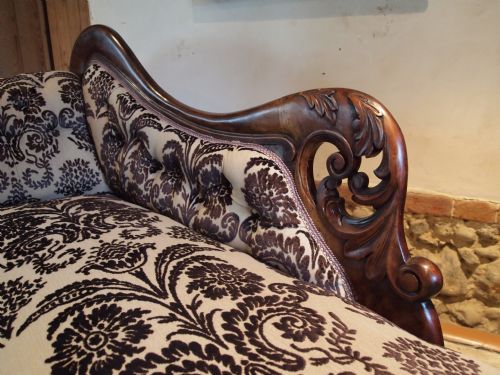 fig 1. Chaise longue settee sofa Willaim IV Mahogany c1830