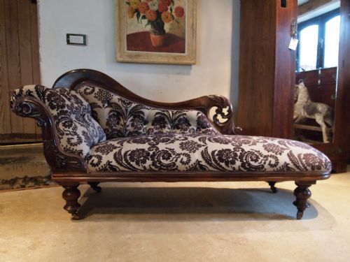 fig 2. Chaise longue settee sofa Willaim IV Mahogany c1830