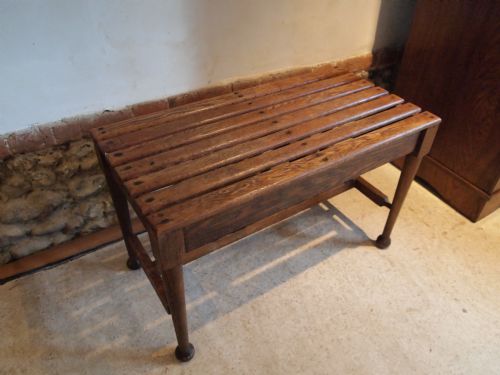 Table Window Seat Luggage Rack Edwardian Oak from a Train Station C1910