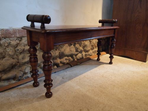 Bench Settle Window Seat Fine Quality Victorian Walnut C1880
