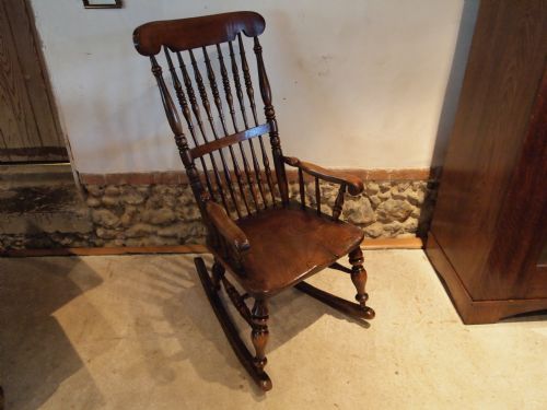 Chair Rocking Chair Rare Victorian Caistor Rocker by John Shadford Ash/elm C1870