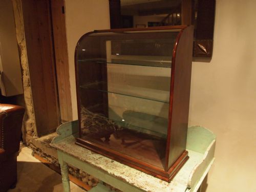 fig 1. Cabinet haberdashers shop display Victorian Mahogany makers label c1890