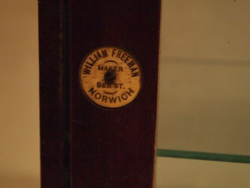 fig 2. Cabinet haberdashers shop display Victorian Mahogany makers label c1890